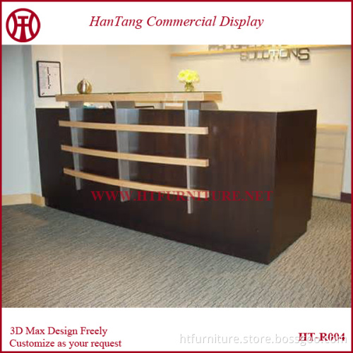 Professional designed laminate round curved shop counter